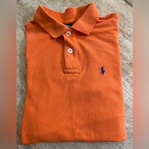 Vintage Polo by Ralph Lauren Boy’s Sz 7‎ Orange Iconic Mesh Polo Shirt
